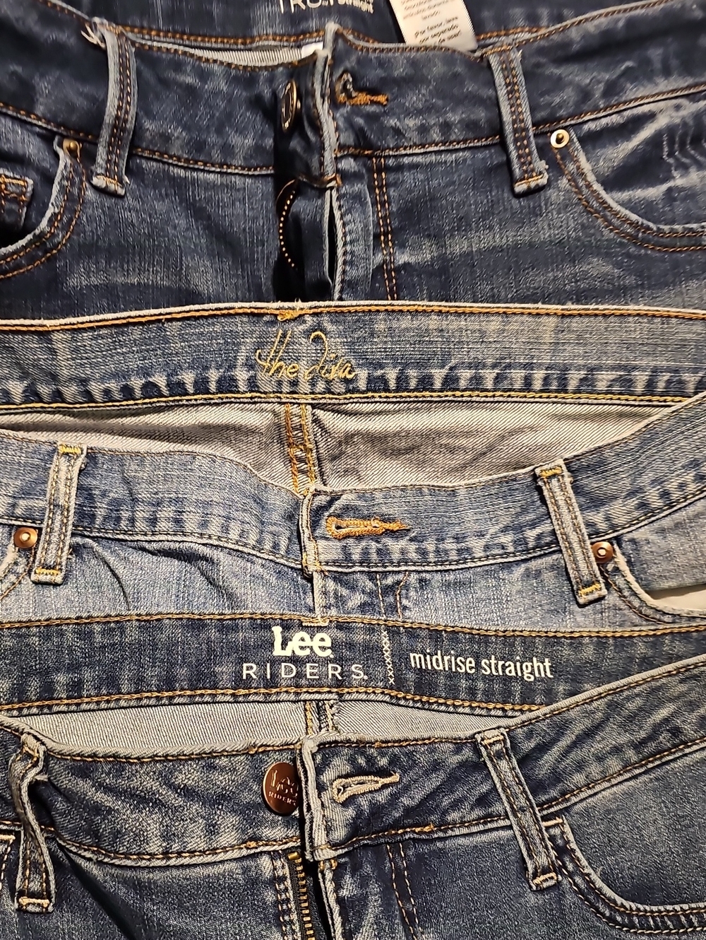 Lot Of 3 Women Size 16  Midrise Jeans - Old Navy, True And Time And Lee.